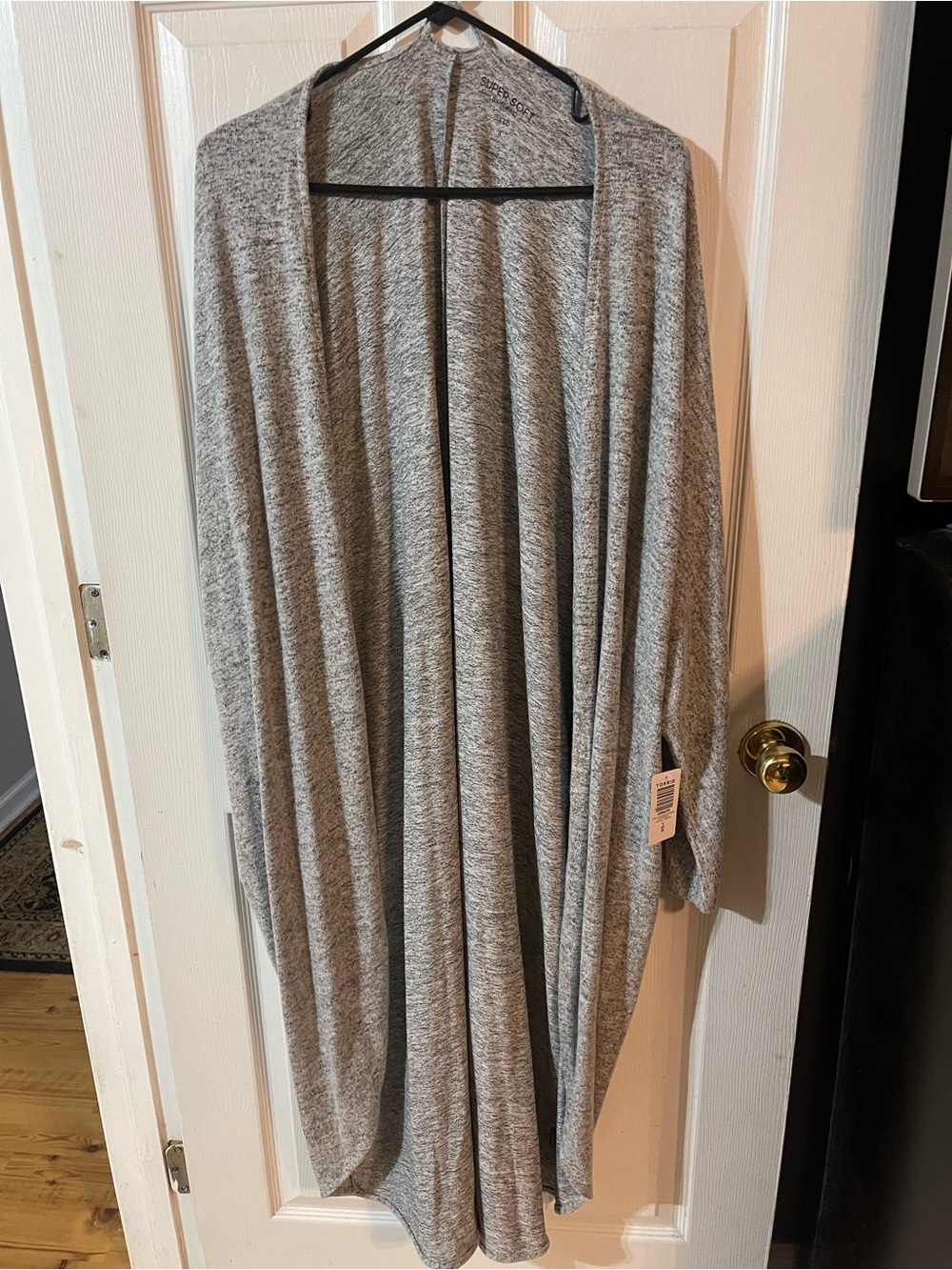 torrid Heather Gray Open Front Long Cardigan